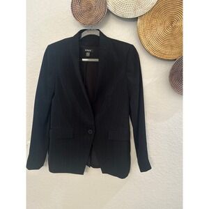 DKNY women's pinstripe blazer featuring a single-button closure size 4